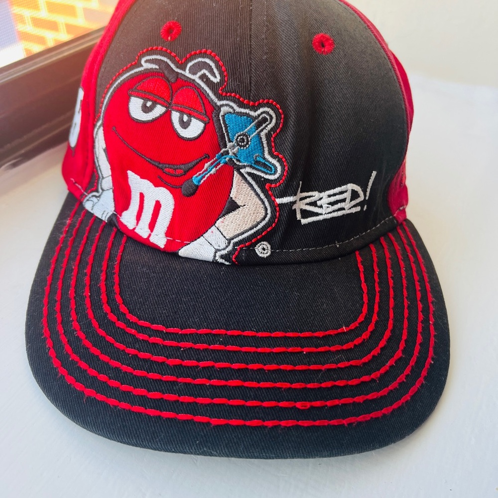 Chase Authentics #18 M&M’s Racing Team Hat Cap Vintage 2011 NASCAR Red